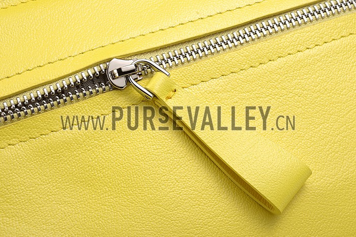 Salvatore Ferragamo Pebbled Leather Sofia Medium Yellow 608264