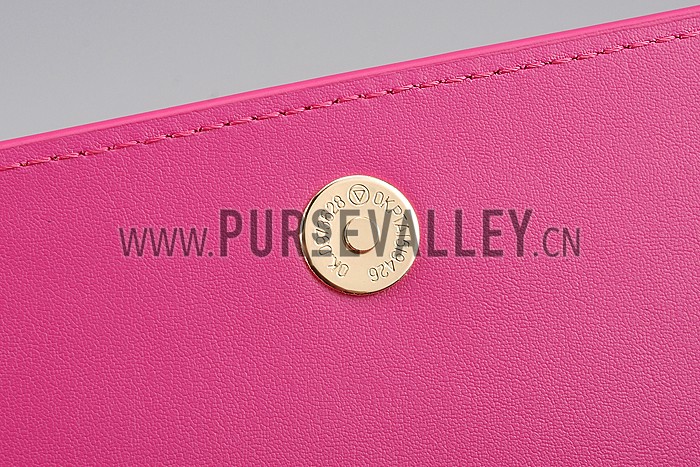 Saint Laurent Belle De Jour Clutch Fuchsia 608313