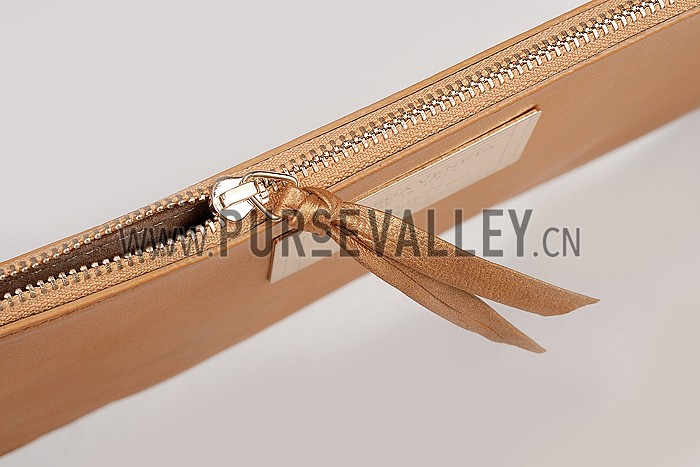 Bottega Veneta Woven Ostrich Large Tote Gold