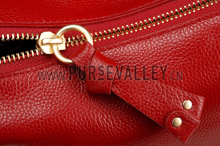 Chloe Marcie Satchel Crossbody Bag Dark Red