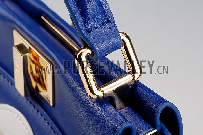 Fendi Peekaboo Karlito Capsule Detail Blue Bag