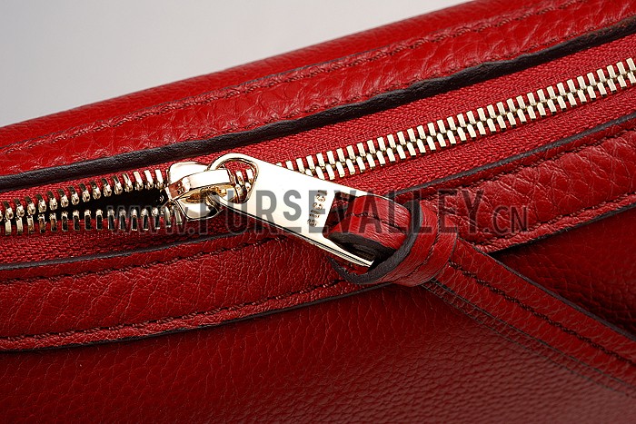 Gucci Miss GG Leather Hobo Dark Red