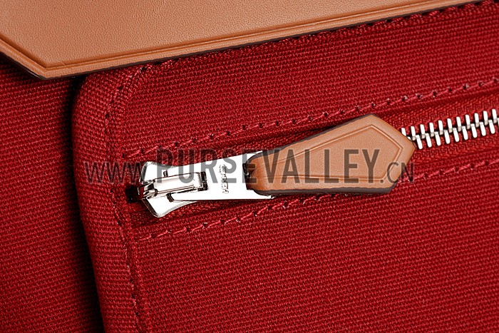 Hermes Herbag Dark Red