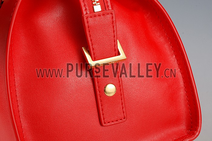 Saint Laurent Monogram Cabas Small Leather Bag Red