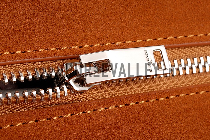 Saint Laurent Rive Gauche Small Fringed Suede Bag Tan