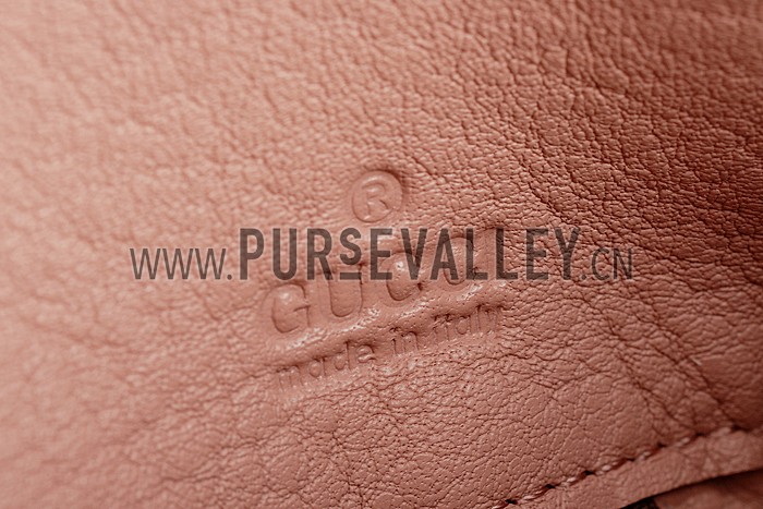 Gucci Marmont Leather Wallet Peach