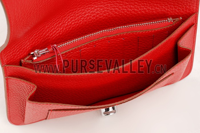Hermes Dogon Wallet Red 18926640