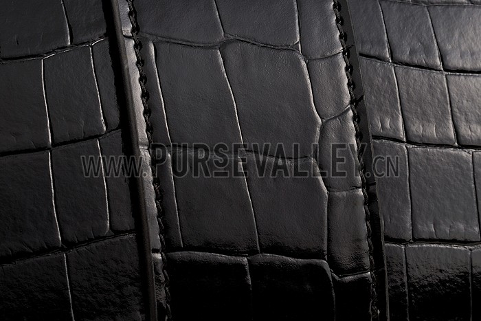 Hermes Medor Crocodile Leather Black Clutch 18926677