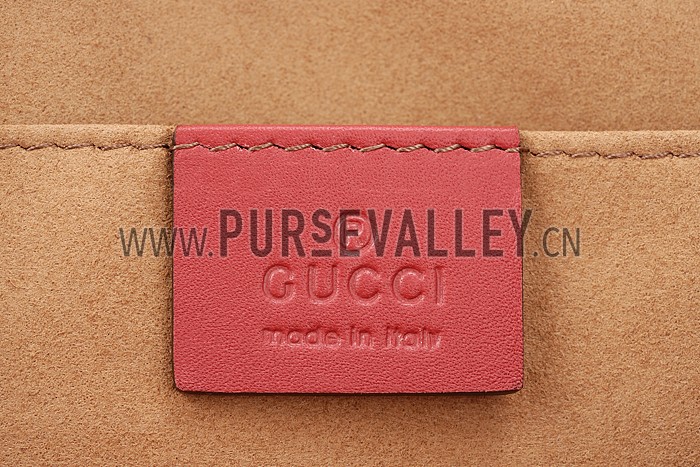 Gucci Blooms GG Supreme Canvas Mini Chain Bag Red