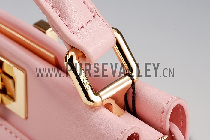 Fendi Peekaboo Karlito Capsule Detail Pink Bag