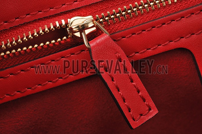 Gucci Padlock Leather Shoulder Bag Red & Fuchsia