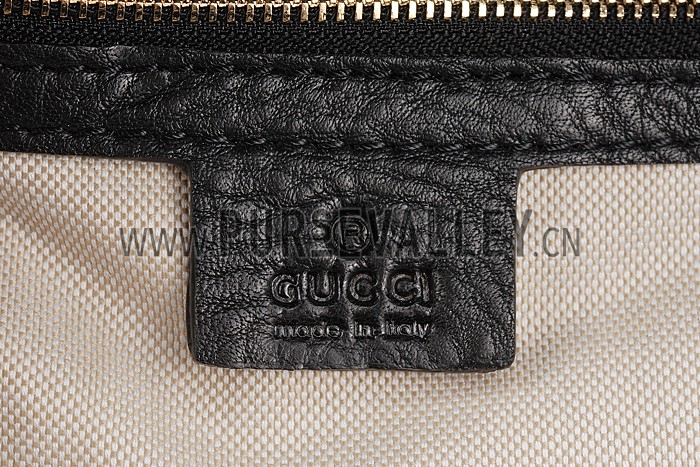 Gucci Marmont Leather Shoulder Bag Black
