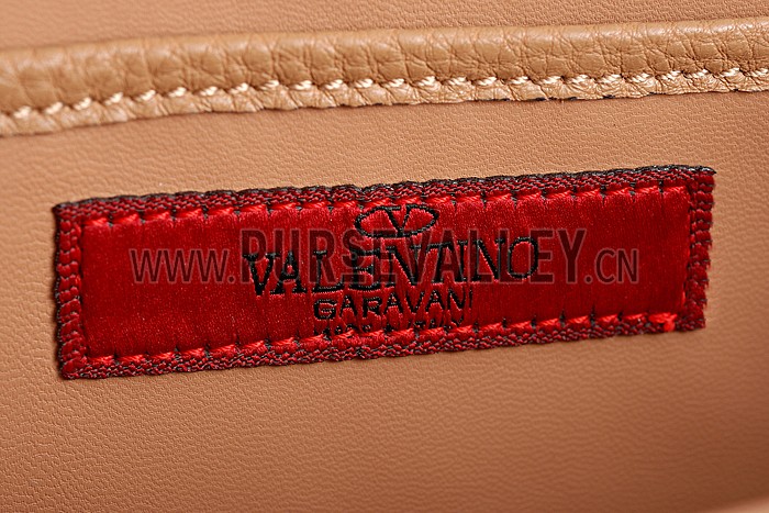 Valentino Viva Valentino Fabric Rockstud Bag Tan