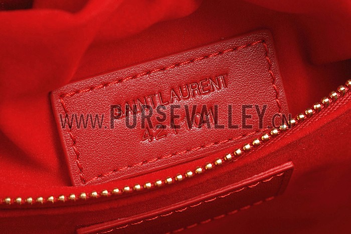 Saint Laurent Monogram Cabas Medium Red Bag