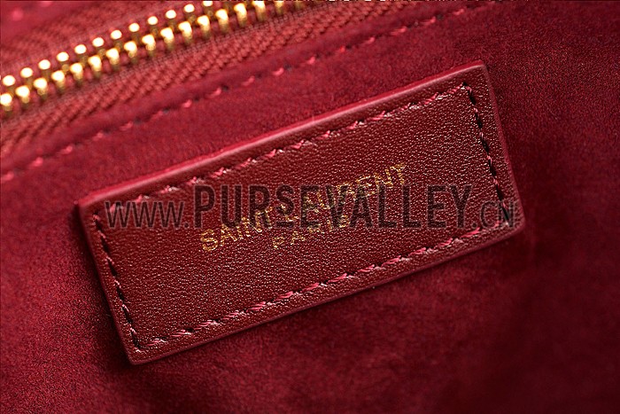 Saint Laurent Monogram Cabas Medium Bordeaux Bag