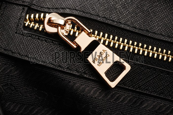 Prada Promenade Black And Red Crocodile Bag