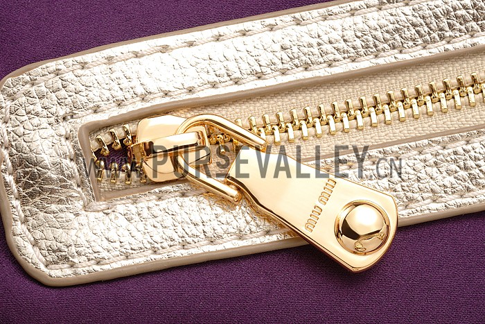 Miu Miu Satchel White and Gold