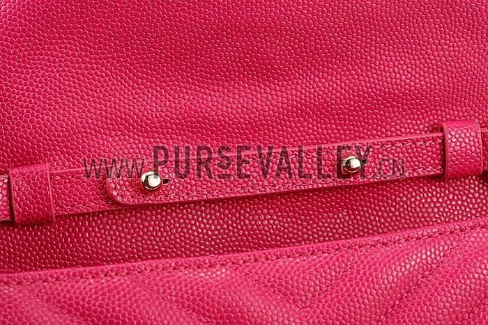 Saint Laurent Monogram Wallet On Chain Fuchsia