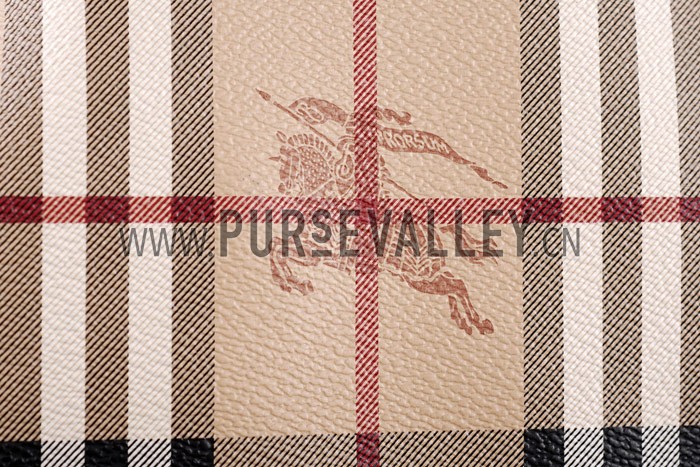 Burberry Haymarket Black Trim Large Duffle Bag