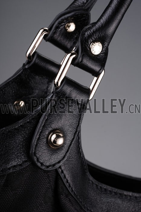 Gucci Sukey Large Tote Black Trim Black Fabric