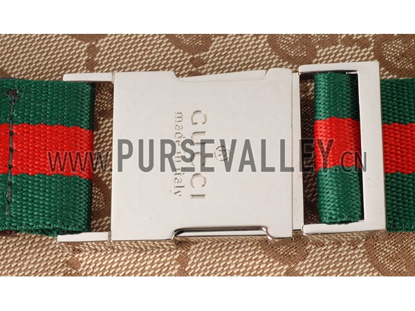 Gucci Belt Bag Brown With Web Strap