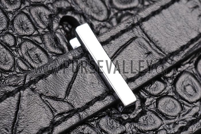 Hermes Birkin Bag Croc Black