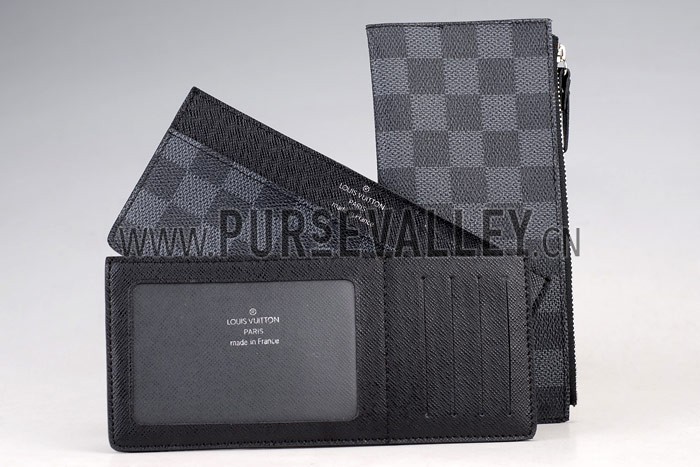 LV Adjustable Damier Graphite Wallet