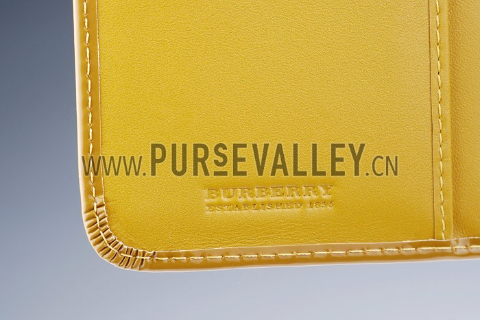 Burberry Nova Check Oversize Wallet Antique Yellow