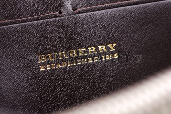 Burberry Nova Check Zip Around Wallet Black Trim