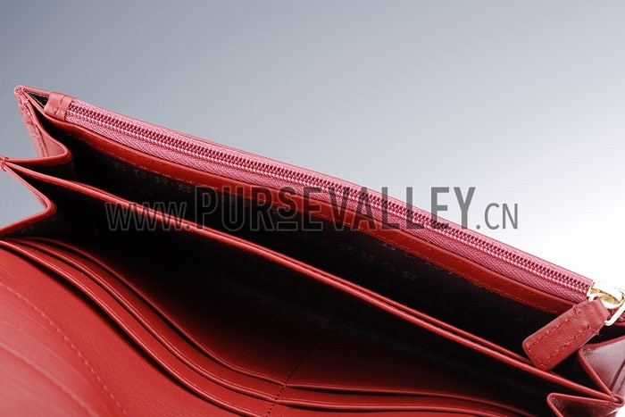 Burberry Haymarket Check Large Wallet Red