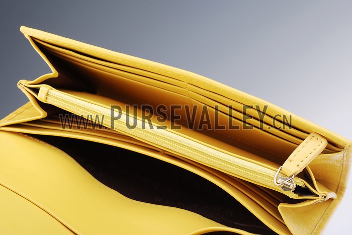 Burberry Haymarket Check Large Purse Yellow