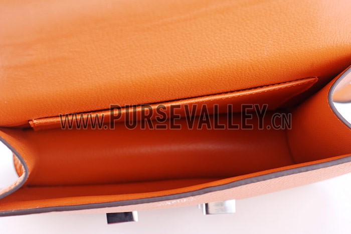 Hermes Constance Orange with Silver Buckle
