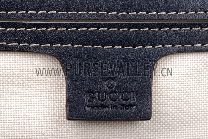 Gucci Monogram Canvas Messenger Bag Navy
