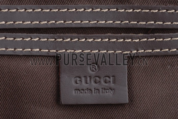 Gucci Large Carry on Duffel Grey Canvas Brown Trim with Strap