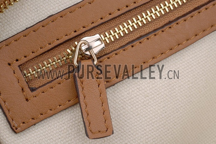 Gucci Duilio Brogue Tan Leather Top Handle Bag