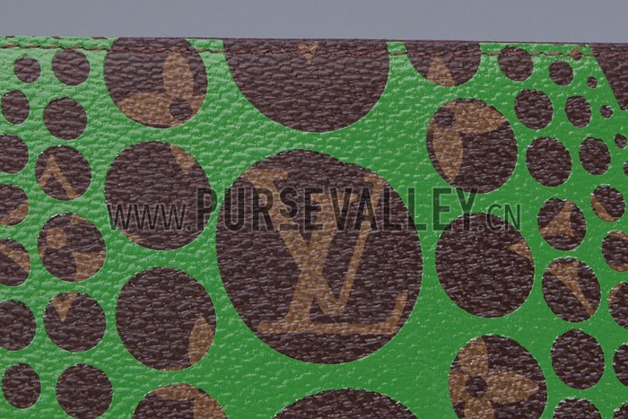 Louis Vuitton Zippy Long Wallet Yayoi Kusama Green