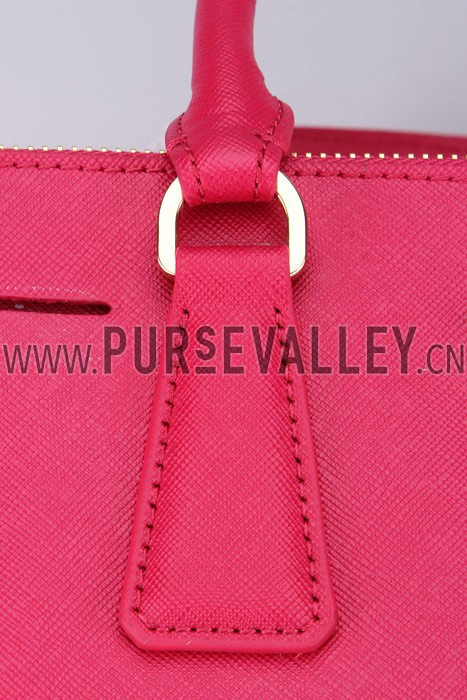 Prada Medium Saffiano Lux Top Handle Fuchsia
