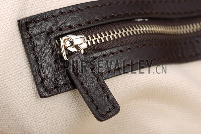 Gucci Soho Large Hobo with Embossed Interlocking G Dark Brown