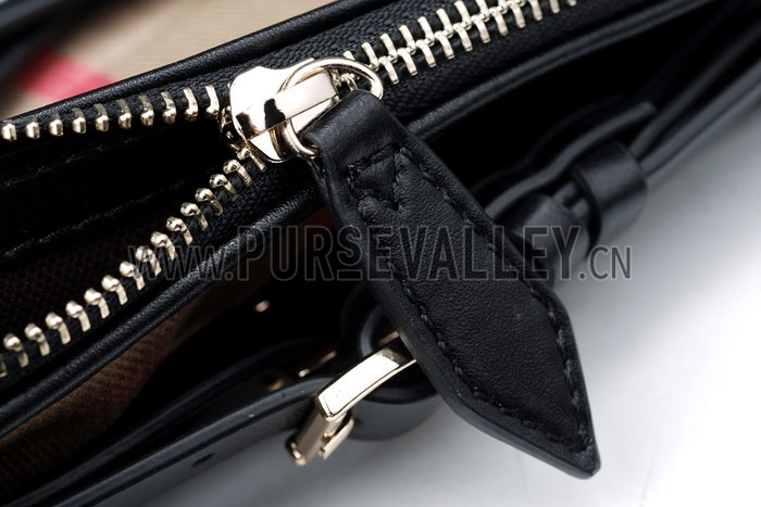 Burberry Small Bridle House Check Belted Clutch Black