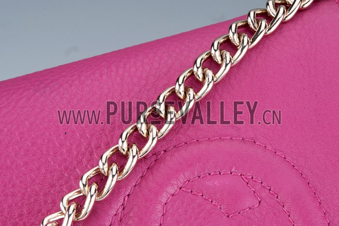 Gucci Soho Mini Shoulder Strap Bag Fuchsia