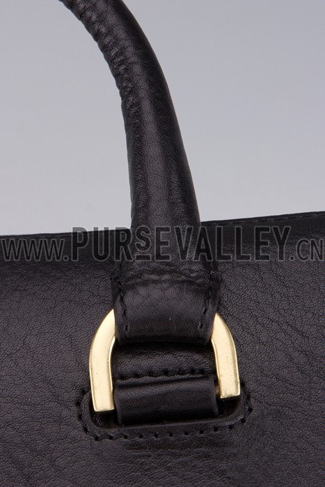 Mulberry Del Rey Black Leather Top Handle Bag