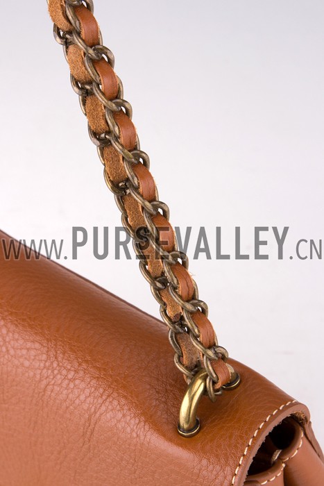 Mulberry Lily Cognac Leather Shoulder Bag