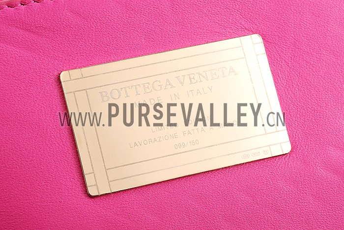 Bottega Veneta Woven Ostrich Large Tote Bright Pink