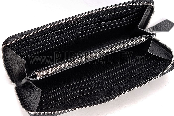 Hermes Evelyne Long Wallet Black 608017