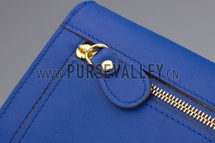 Chloe Elsie Long Wallet With Flap Bag Calfkin Blue