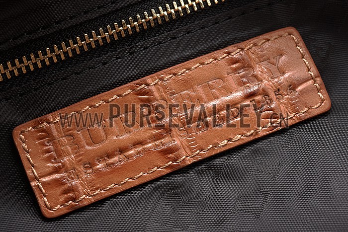 Burberry Brown Croc Leather Hobo Bag 607775