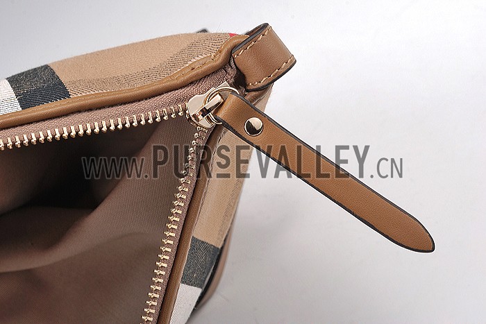 Burberry Medium Bridle House Check Tote Bag Brown 607782