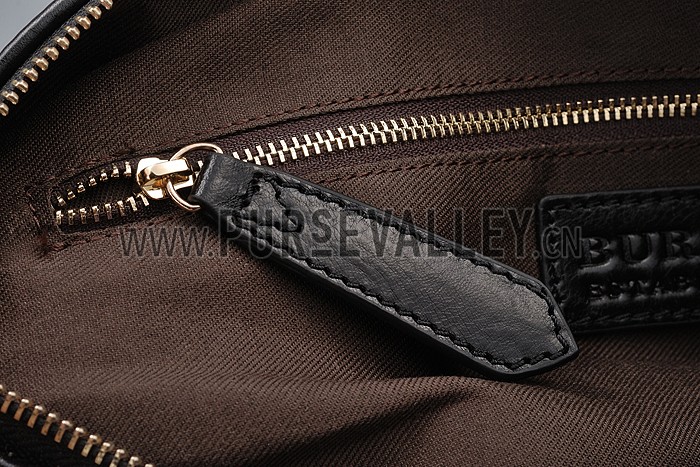 Burberry Medium Bridle House Check Tote Bag Black 607791