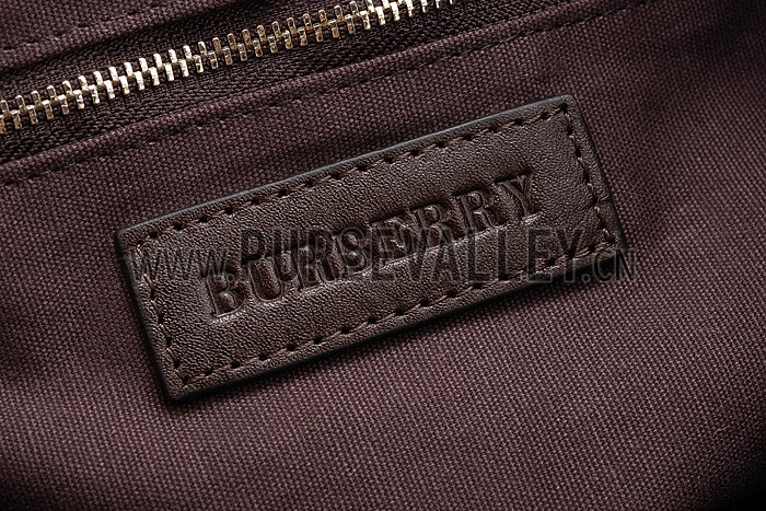 Burberry Small Haymarket Check Tote Bag Brown 607797