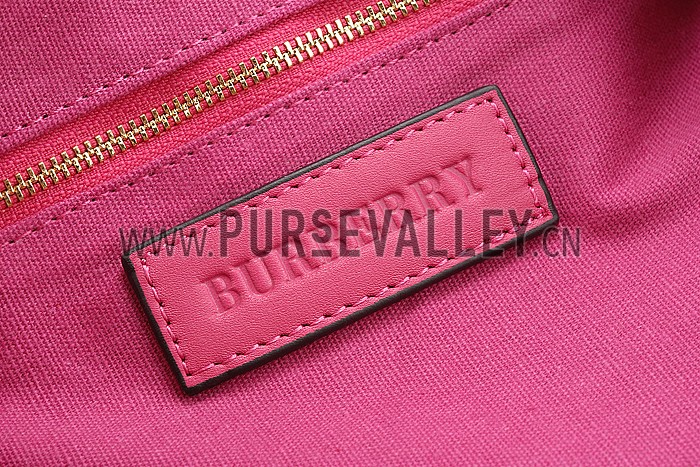 Burberry Small Haymarket Check Tote Bag Orange 607799